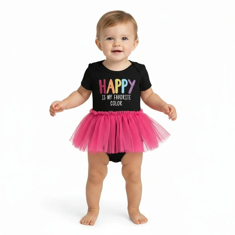 Magic Years‎ Bodysuit Baby 3 Months Black Pink Tutu Graphic Cute Playful New